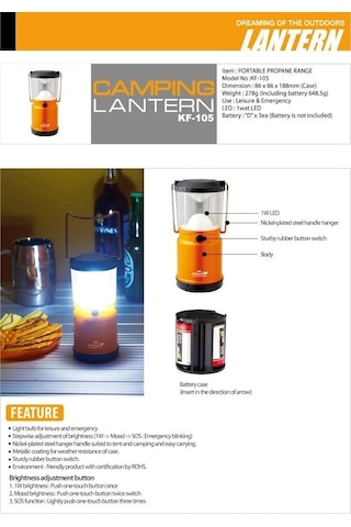Kovea Camping Lantern Çok Renkli