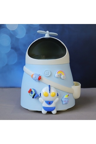 Flybuy Yumruk Yumruk Yaratıcı Tutma Sevimli Şarkısı Mengtuo Mavi Mavi Masaüstü Kutusu Kapaklı Dong Ding Dayanıklı Çöp Gl Mavi