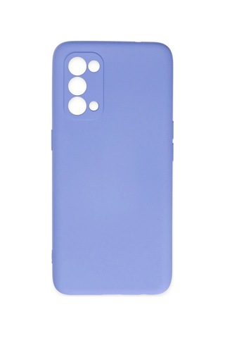 Oppo Reno 5 Kılıf Nano İçi Kadife Silikon - Lila Renkli