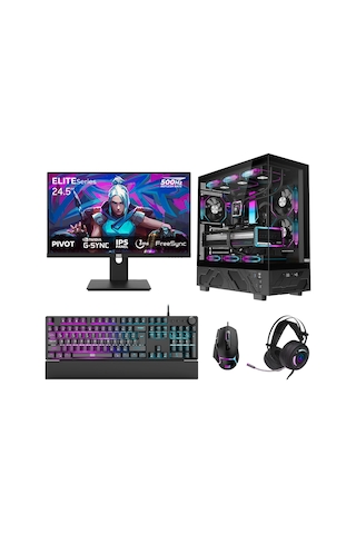 Dragos DRX7866 R7-7800X3D 32 GB 2 TB NVMe SSD 12 GB RTX5070 24.5" Free Dos Masaüstü Oyuncu Bilgisayarı