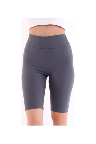 Self Clothing Kadın Koyu Gri Yüksek Bel Fitilli Dayanıklı Örme Kumaş Toparlayıc (548212966)