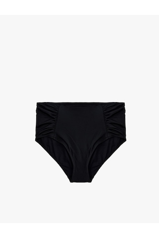 Koton Drapeli Yüksek Bel Toparlayıcı Bikini Altı Siyah 6sak00005mm