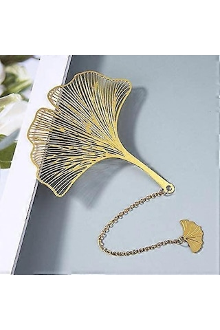 4 Adet Zincirli Metal Kitap Ayracı, Altın Kesim