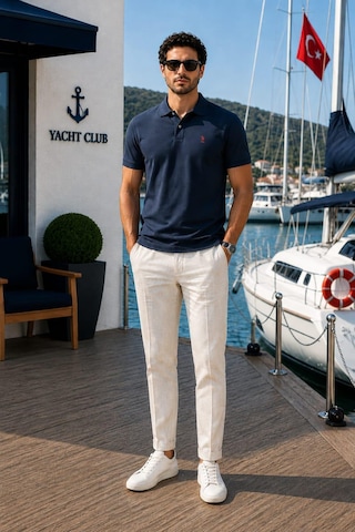Alexander Gardi Polo Yaka Düğme Detaylı T-shirt Lacivert