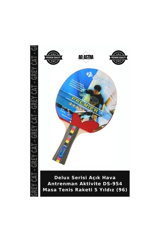 Delux Serisi Açık Hava Antrenman Aktivite Ds-954 Masa Tenis Raketi 5 Yıldız 96