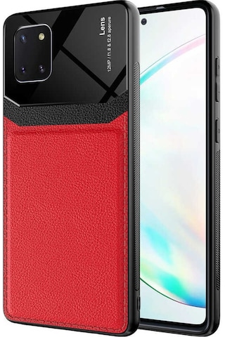 Samsung Galaxy Uyumlu Note 10 Lite Kilif Lens Deri Görünümlü Tpu Kapak 499700010