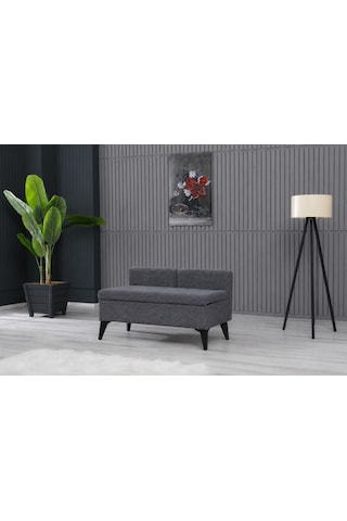 Toffet Bazalı Değiştirilebilir Kollu Süngerli Yüksek Plastik Ayaklı Puf - Bench2