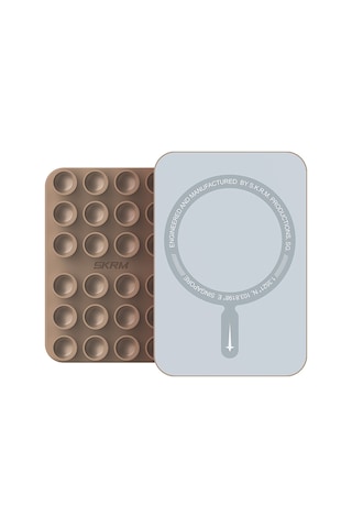 Skinarma Stax Magnetik Vakumlu Düz Zemin Telefon Tutucu Kahverengi