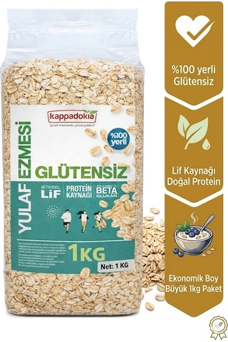 Kappadokia Ekonomik Boy Glütensiz Yulaf Ezmesi 1 KG