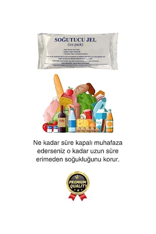 Premium Güvenli Dayanıklı Malzeme Seyahat Yolculuk Yiyecek Soğutucu Jel Poşet Buz Aküsü 480gr 10adet Çok Renkli