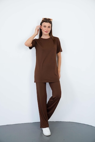 Penyebizden Tunik & Pantolon Takım-kahverengi