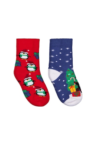 Civil Baby Penguen Havlu 6- 2'li Bebek Kız Çorap Set - Standart