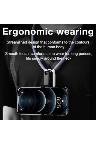 Symbee Magneetik Boyun Tutucu Telefon Stantı - Pov Video Çekimi İçin - İphone 15/14/13/12 Uyumlu - Elserbest Kamera Konumu