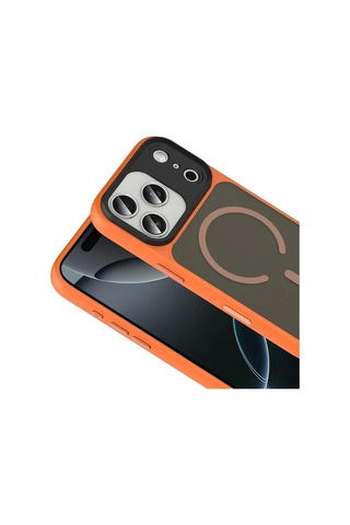 Lopard Apple Uyumlu iPhone 17 Pro Max Kılıf Mat Arka Yüzey Wireless Şarj Özellikli Flet Magsafe Kapak