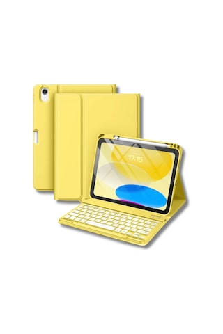 Apple Uyumlu iPad 11. Nesil A16 Çipli 2024 2025 Klavyeli Tablet Kılıfı Klavye + Stand