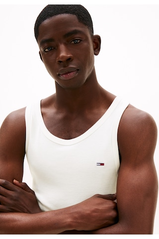 Tommy Hilfiger Erkek Marka Logolu Günlük Kullanıma Uygun Beyaz T-shirt Dm0dm20769 0xr