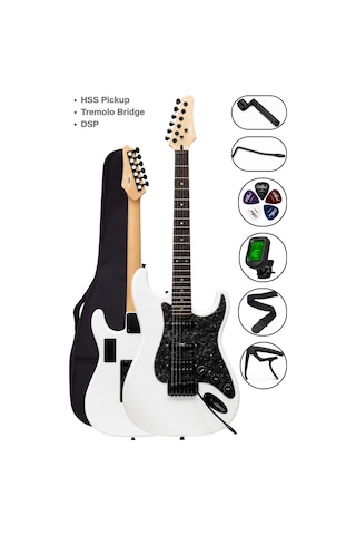 Torres Guson Std-20wh Beyaz Dsp Elektro Gitar Hss Tremolo Modern Seri - 8697014389341