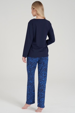 Pijadore Kadın Uzun Kol Lacivert Pijama Takımı C3t2n6o1 001