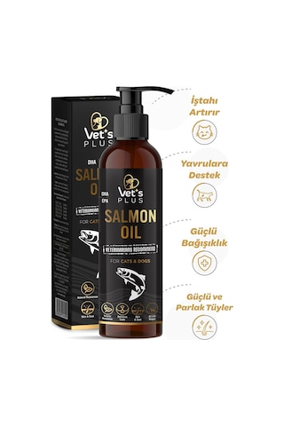 Vet's Plus Kedi ve Köpekler için Somon Yağı 200 ML