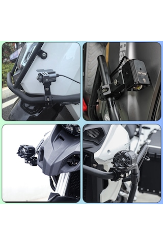 Motosiklet Gidon Sis Farı Montaj Ayağı 2 Adet Alüminyum Braket