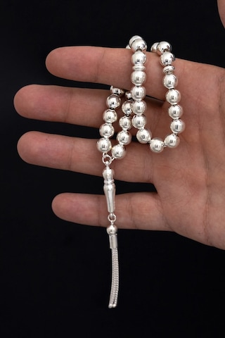 Gümüş Tespih Düz Küre Ortaboy 23gr