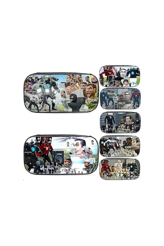 Skibidi Tuvalet Kalem Kutusu Ofis Ve Okul Malzemeleri Karikatür Oyun Kapağı Anime Kalem Kesesi Çocuk Kalem Çantası Öğrenci Kırtasiye Hediyelerikibidi Toilet-19 Çok Renkli