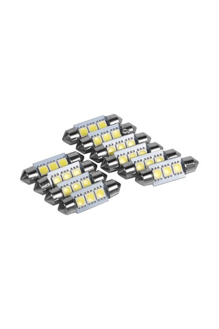 Shineyee 10 Adet 36mm 5050 3 Led Oto Okuma Işığı - Beyaz Işık, 12v, 50.000 Saat Ömür, Kolay Kurulum