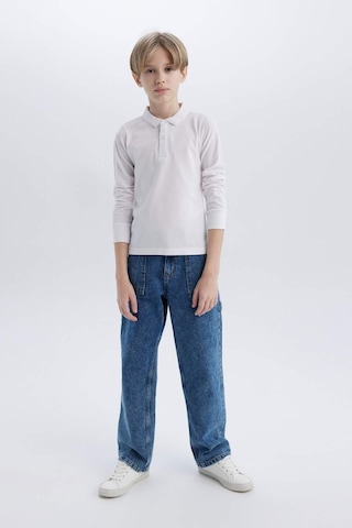 DeFacto Erkek Çocuk Polo Yaka Pike Basic Düz Uzun Kollu Tişört L0288A625SPWT34