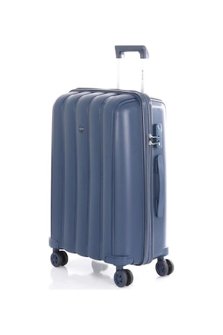 Mçs Bavul Orta Ve Kabin 2li Set Kırılmaz Silikon Valiz V305 Laci Lacivert