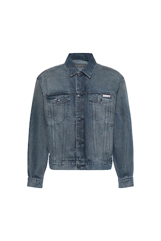 Calvin Klein 90s Blue Ash Stone T, Sco, S Erkek Gri Kot Ceket-16131