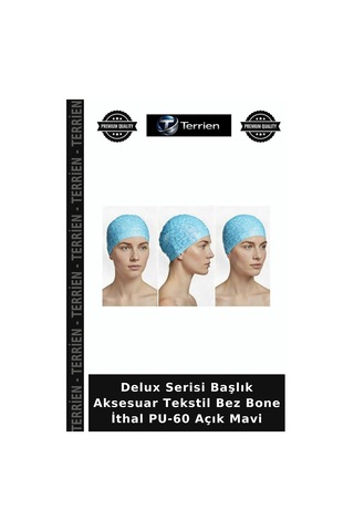 Delux Serisi Başlık Aksesuar Tekstil Bez Bone İthal Pu-60 Açık Mavi