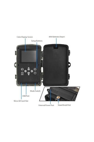 Dancemonkey Kamerası Gece Görüşlü Hareketle Etkinleştirilen Su Geçirmez 2.7k 24mp 120 Yaban Hayat Çok Renkli