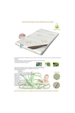 Natural Soft Aloe Vera Bebek Yatağı, Park Yatak Yatağı, Oyun Parkı Yatağı 70 x 110