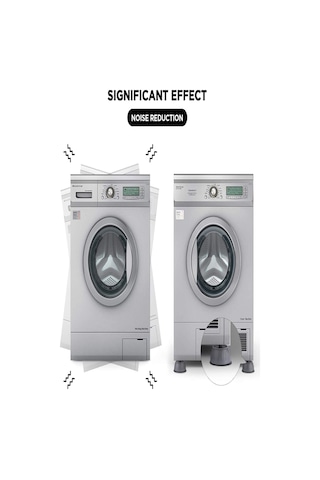 Pratik 4 Adet Beyaz Eşya Altlığı Çamaşır Bulaşık Makinası Buzdolabı Yükseltici Titreşim Önleyici