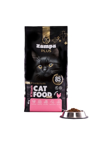 Zampa Plus Premium Tavuk Etli Yavru Kediler İçin Kuru Mama 15 KG
