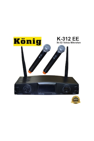 König K-312 Ee Iki El Telsiz Mikrofon
