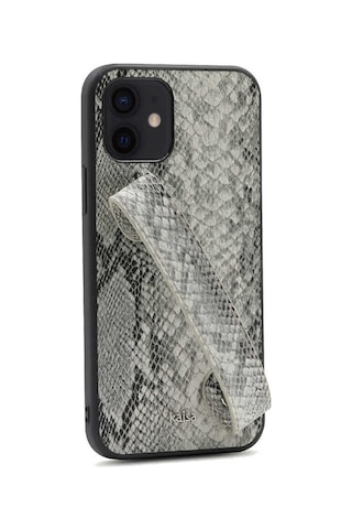 Kajsa Apple Uyumlu iPhone 12 Pro Kılıf Kajsa Glamorous Serisi Snake Handstrap Kapak ZORE-216674