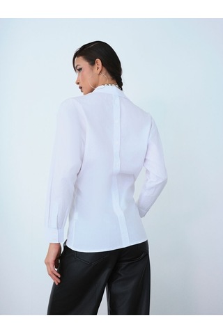 LOFT Loose Fit Kadın Gömlek U.kol Lf2036508 Q1.v1 Beyaz