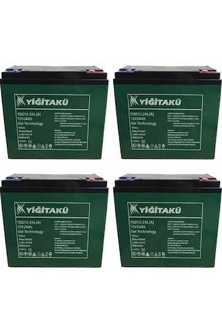 Yiğit 12 V 24 Ah Elektrikli Bisiklet Aküsü 4'lü Set