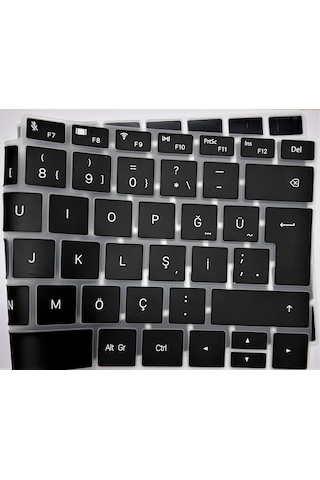 Huawei Uyumlu KLVL-WFH9 Matebook 14 Türkçe Q Silikon Klavye Koruyucu