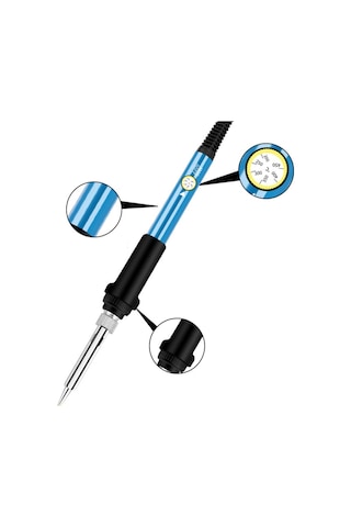 60W Sıcaklık Ayarlı Kalem Havya – Seramik Rezistörlü, Elektronik Lehimleme Aracı