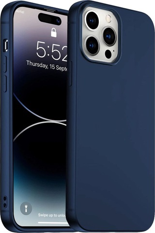 Apple Uyumlu iPhone 16 Pro Lansman Arka Kapak Silikon Kılıf Lacivert