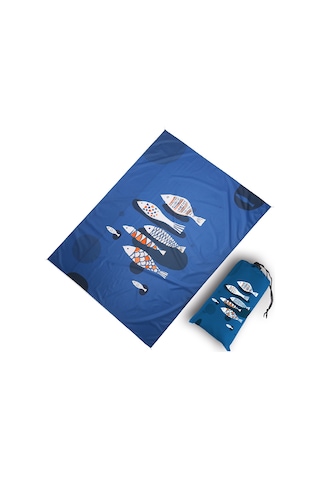 Neevoyu Deniz Kumaşı Balık Desenli 210t Polyester+tpu 1.4x2m L Boy Hafif Taşınabilir Çanta Dahil Çok Renkli