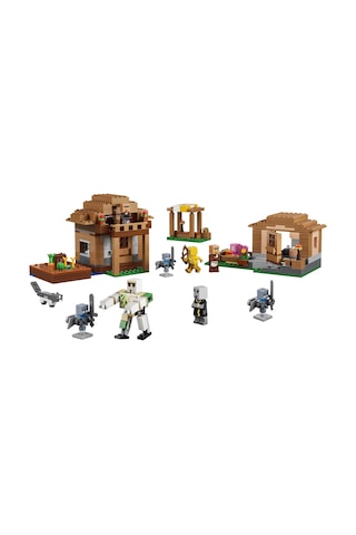 LEGO® Minecraft® Evoker Köy Saldırısı 21596 – 9 Yaş ve Üzeri Çocuklar için 11 Figür İçeren Yaratıcı Oyuncak Yapım Seti (607 Parça)