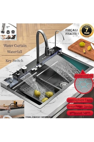 Dijital 304 İthal Akıllı Eviye Ve Batarya Seti Antrasit Gri
