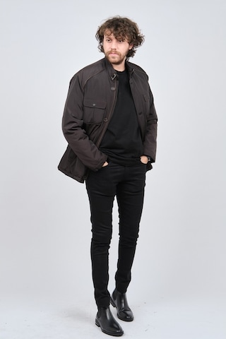 By Serco Erkek Deri Biyeli Kapak Cepli Mont 0620661 Kahverengi-Kahverengi