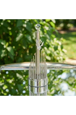 Alfafe Home Kristal Detaylı Lüks 2 Li Set Kağıt Havluluk + Peçetelik Gold-gümüş Renk Dekoratif Masa Üstü Set Gümüş