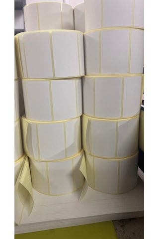 Boş Yapışkanlı Kuşe Barkod Etiketi 70mm X 50mm 1