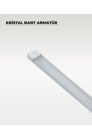 80w Beyaz Kristal Led Bant Armatür 3200k Sarı Işık Beyaz