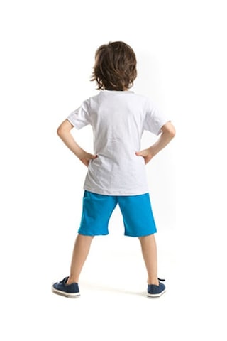 Denokids Shark Island Şort Takım Çok Renkli